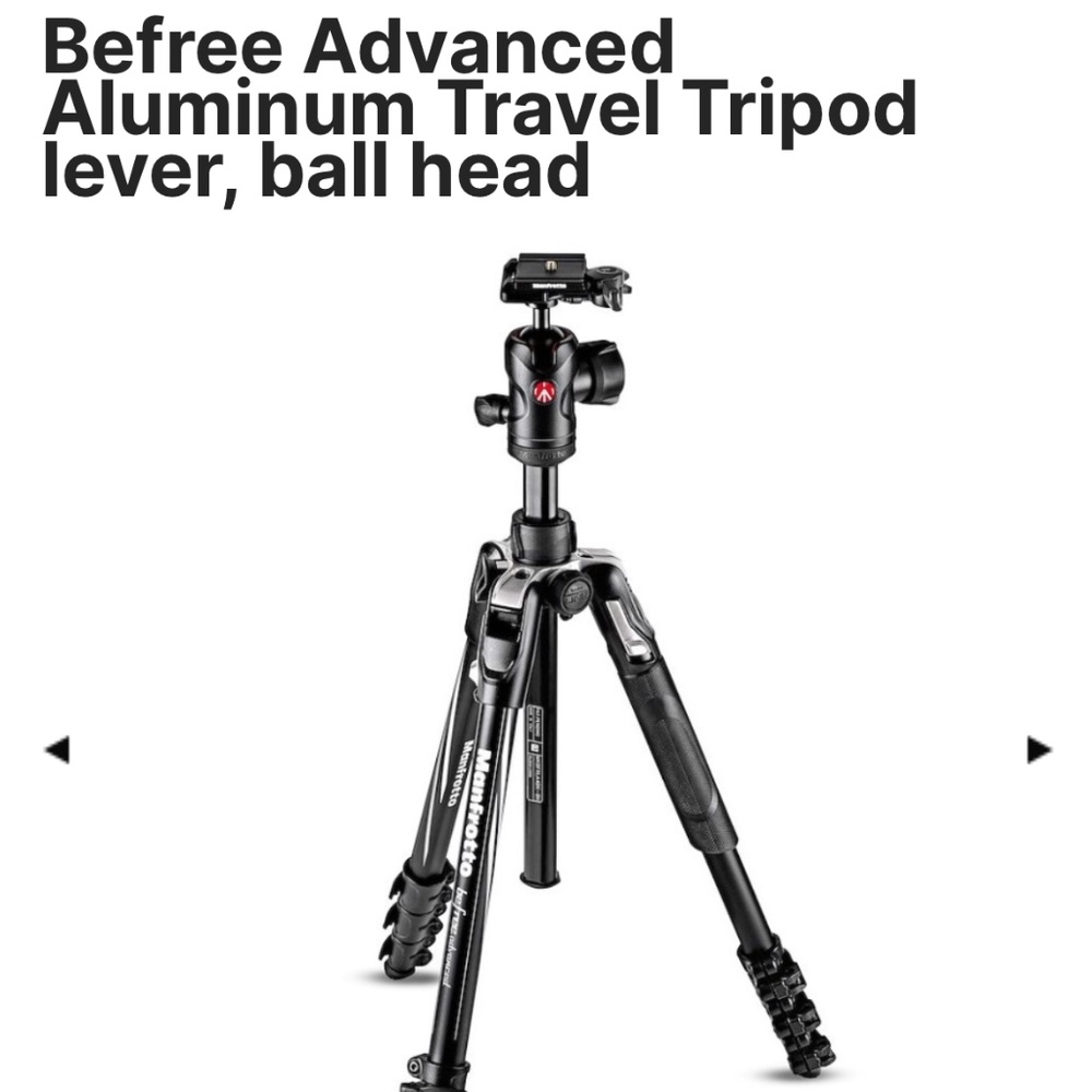 Bafree Advanced Aluminum Travel Triod lever, ball head